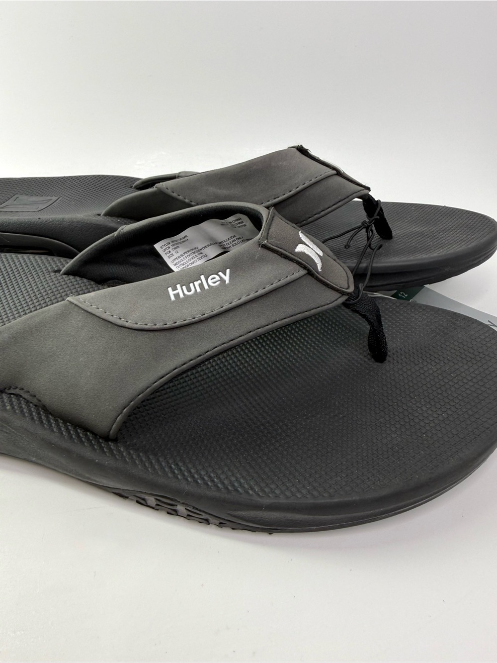 Hurley Men's Black Cushion Heel Flip-Flop Sandals 12 NEW - Picture 5 of 11